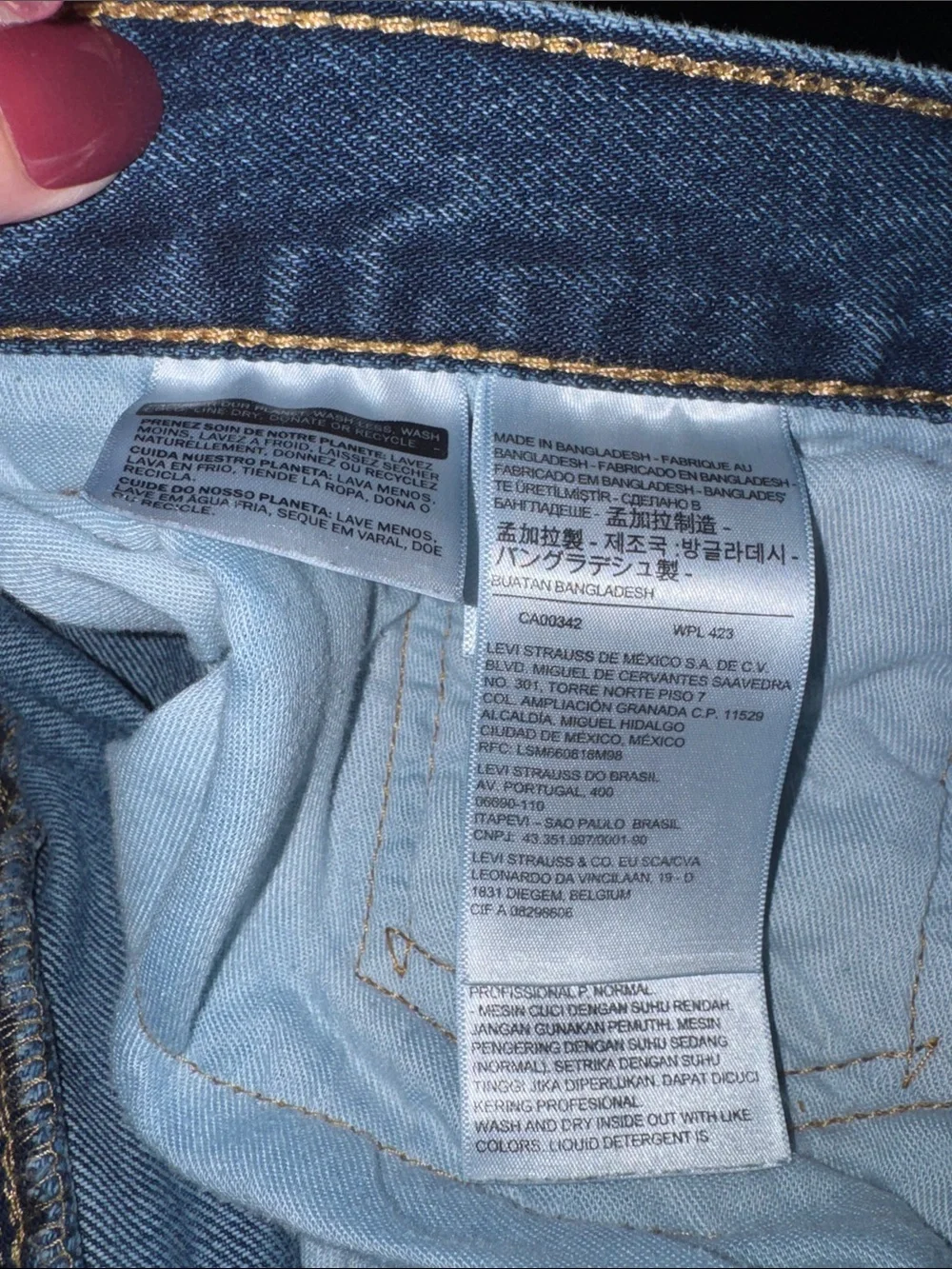 Levi's 505 Dark Blue Straight Jeans 42x32 - Picture 6 of 7